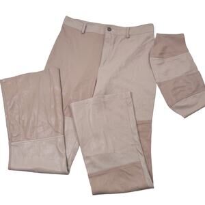 Motel Rocks Faux Leather Two Tone Outfit, Pants and Bralette